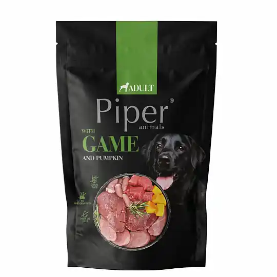 Akce NEW PIPER se zvěřinou a dýní, kapsička pro psy 500 g